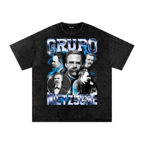 SNOW WASHED Grupo Nietzsche Oversized Cotton T-Shirt