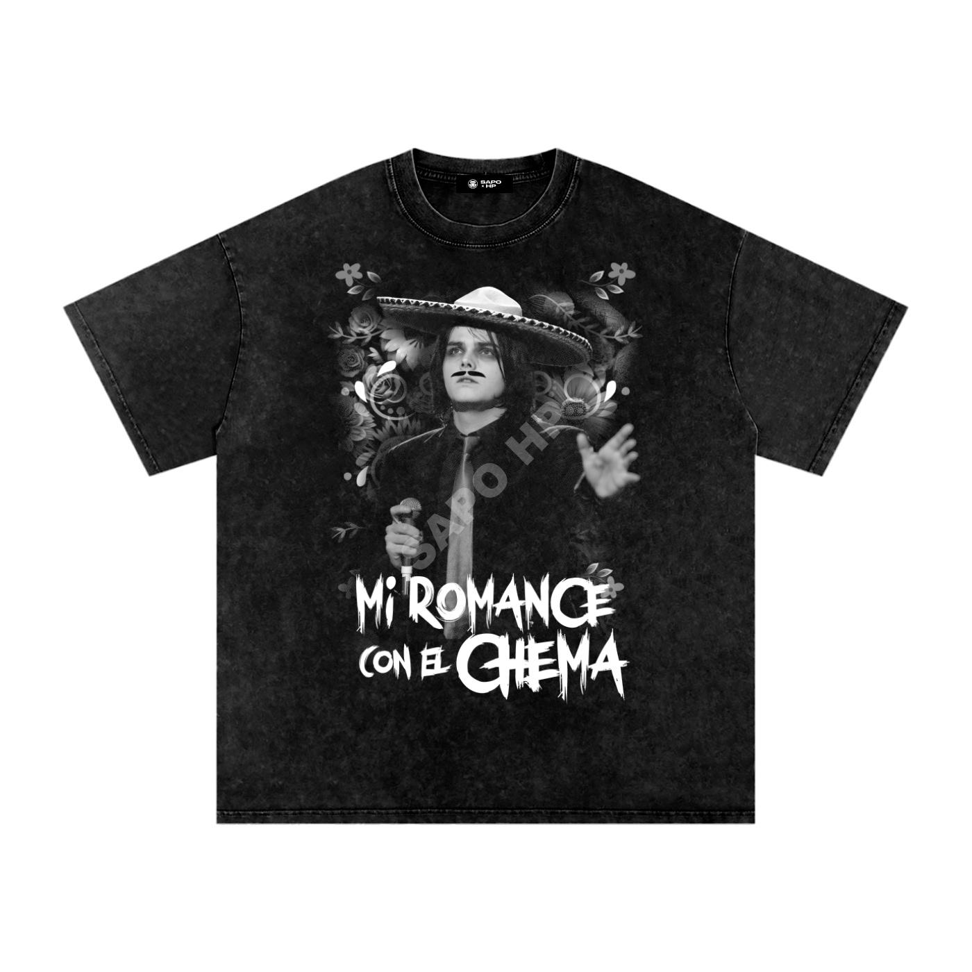 SNOW WASHED Mi Romance con el Chema Oversized Cotton T-Shirt