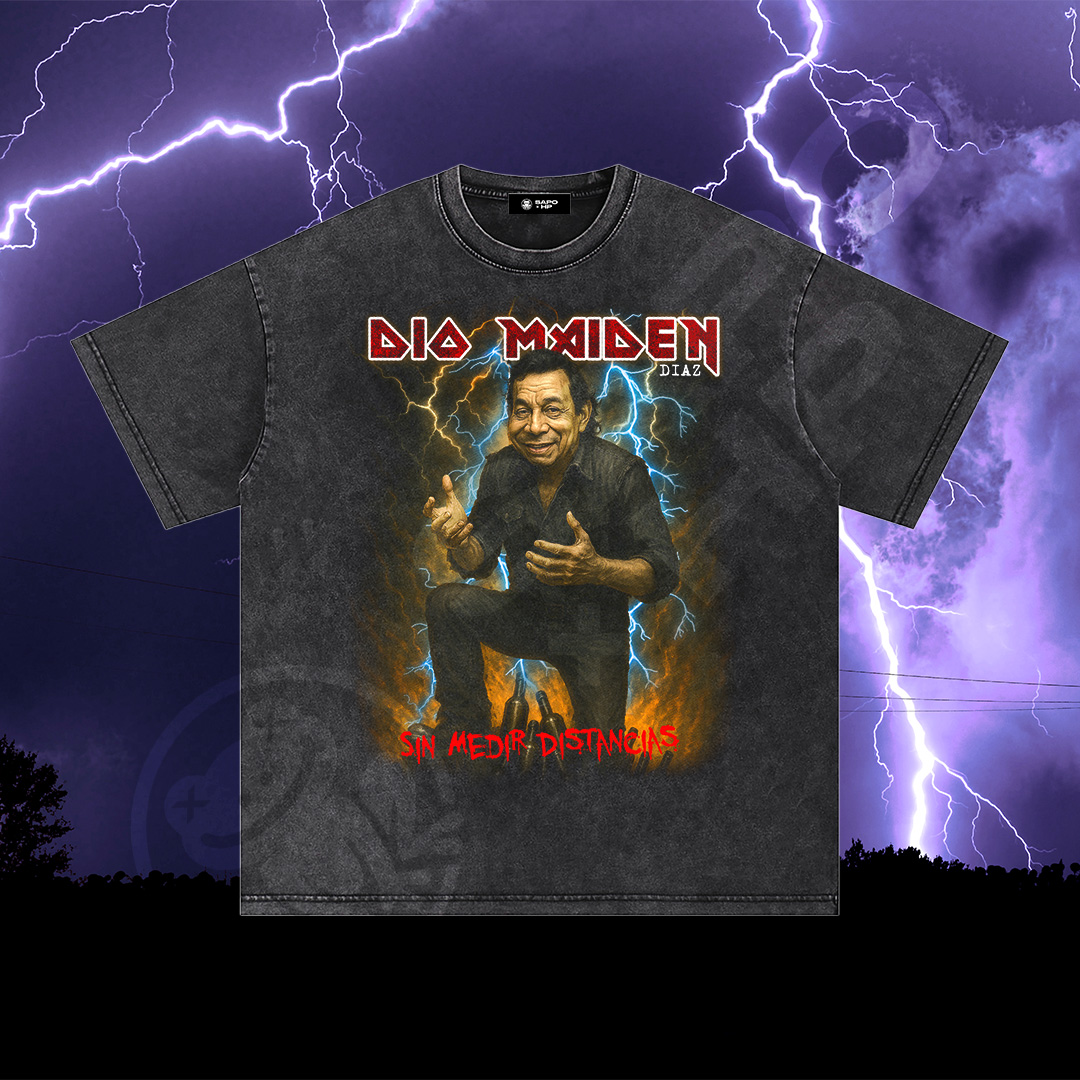 SNOW WASHED Dio Maiden Diaz Oversized Cotton T-Shirt - Image 3