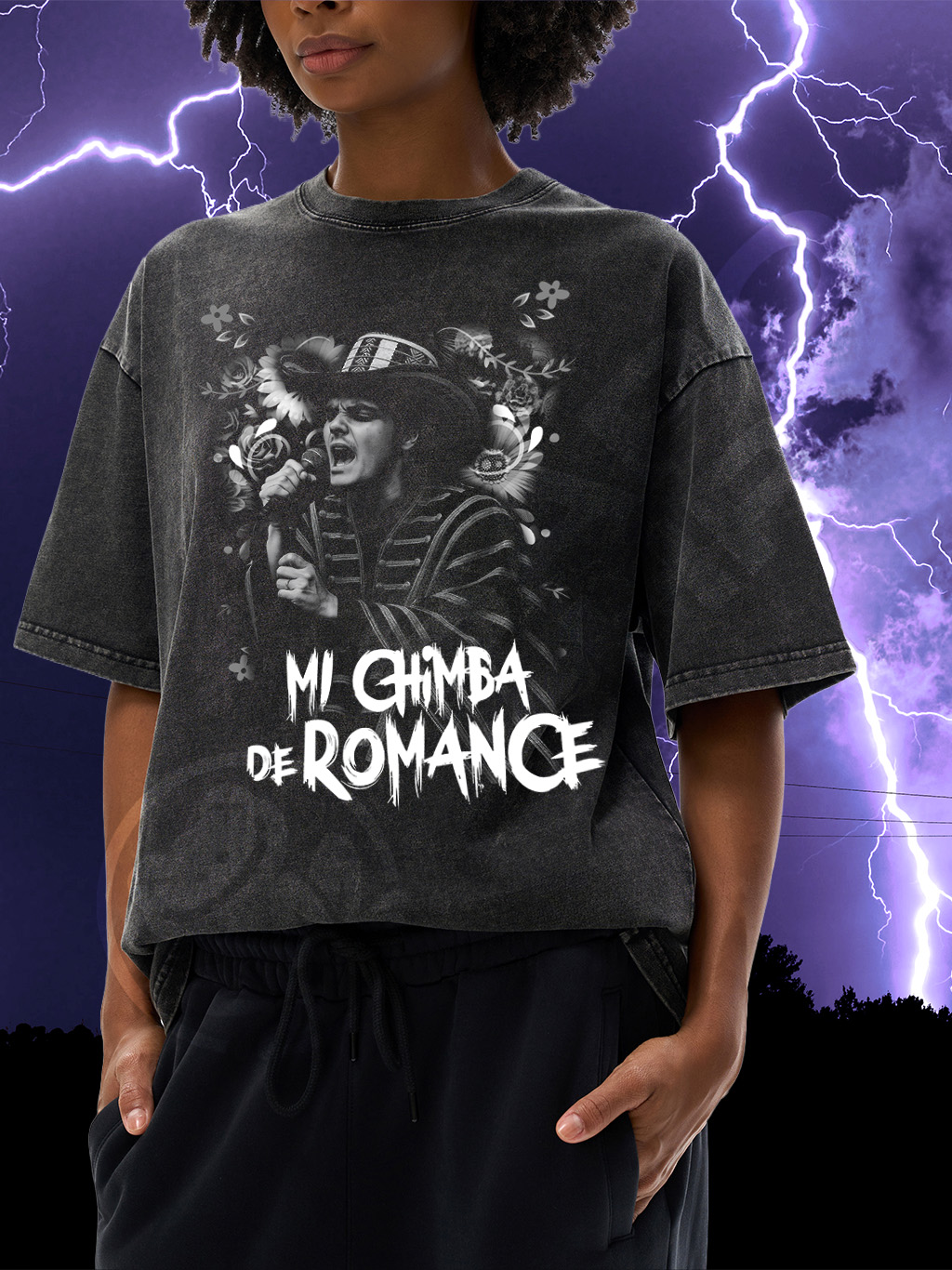 SNOW WASHED Mi Chimba de Romance Oversized Cotton T-Shirt - Image 5